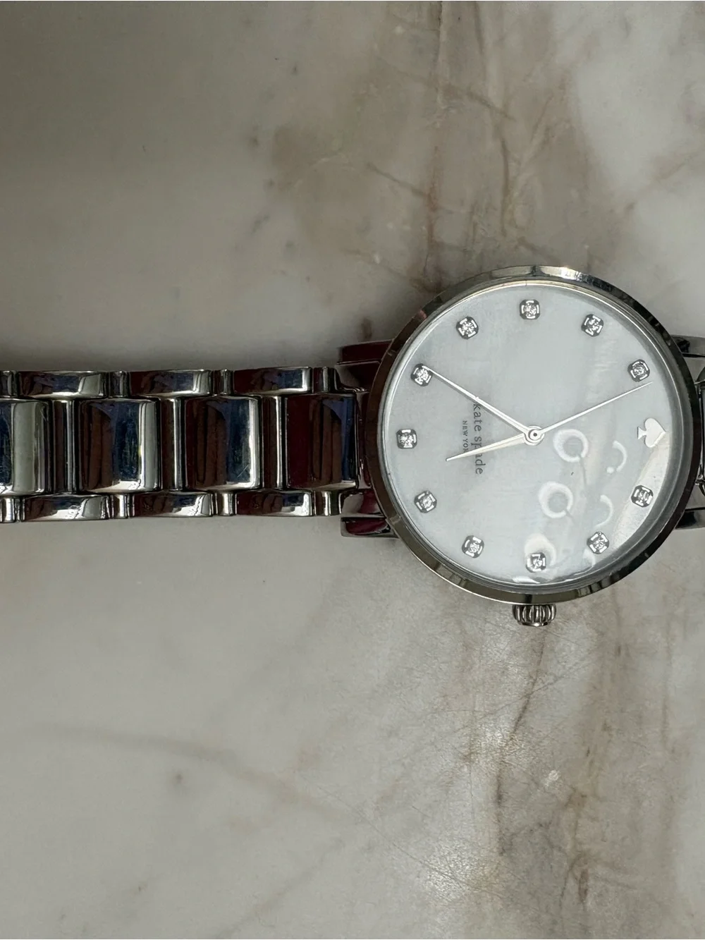 Kate Spade Gramercy Silver and White Crystal Women’s Watch